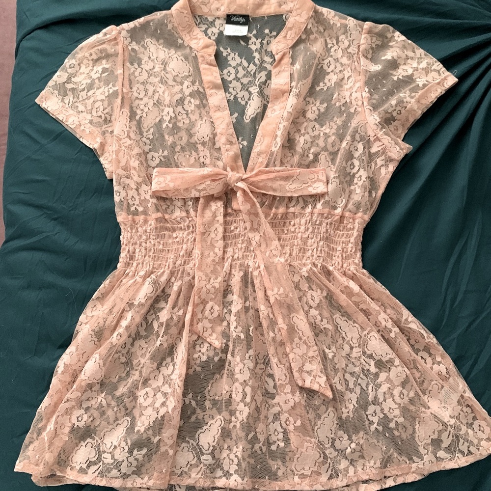 Blush lace top